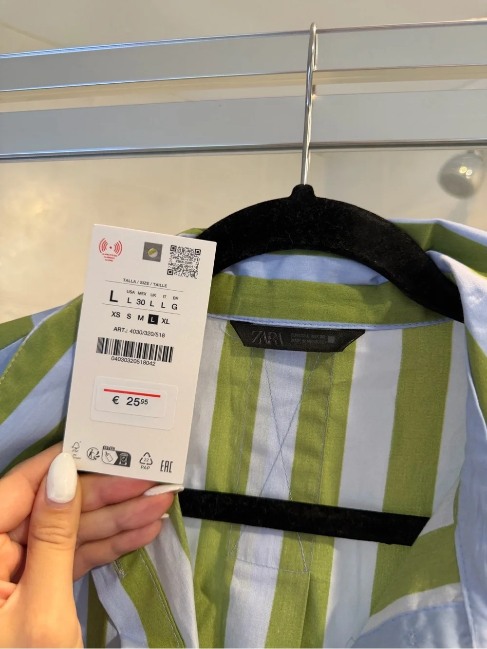Zara Oversized Striped Shirt and Shorts Set NWT size large